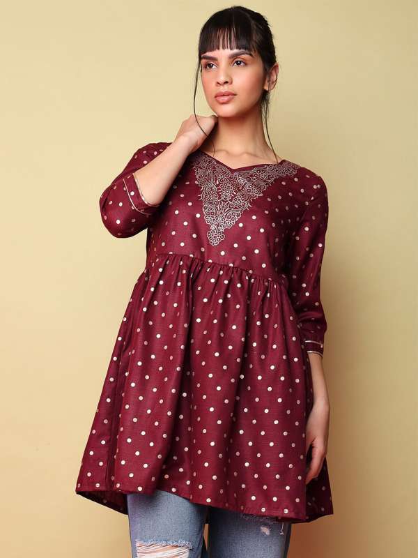 Polka Dots Tunics Buy Polka Dots Tunics online in India