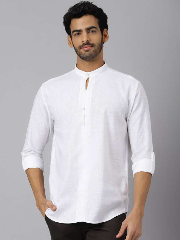 White Mandarin Collar Shirts - Buy White Mandarin Collar Shirts Online