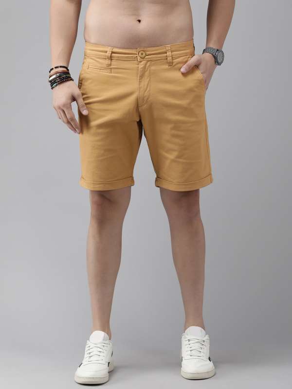 Men Khaki Shorts - Buy Men Khaki Shorts online in India
