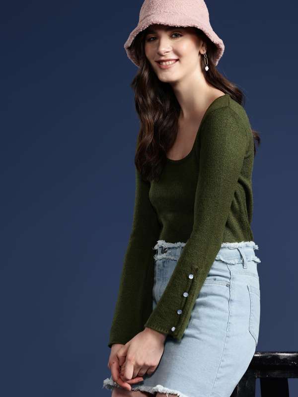 Square neck pullover deals