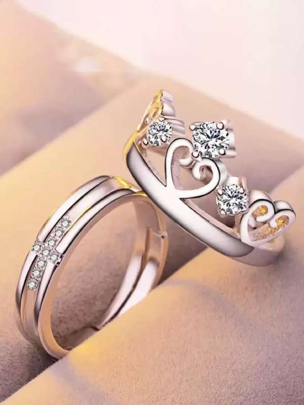 Silver couple ring flipkart top