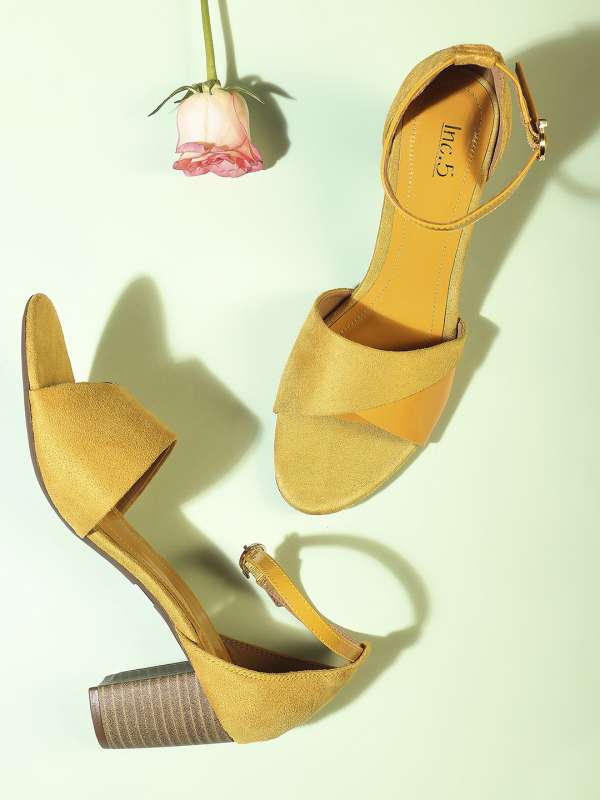 Mustard high heels discount