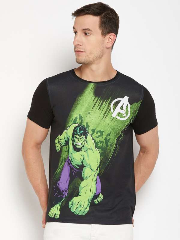 Hulk Black Printed Round Neck Tshirts Buy Hulk Black Printed