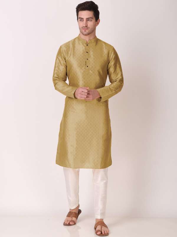 Men Khaki Kurta Pyjama Buy Men Khaki Kurta Pyjama online in India