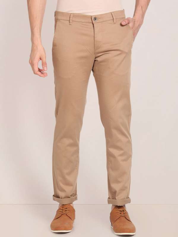 Comfy For Check Self Printed Cotton Trousers Stretch Men