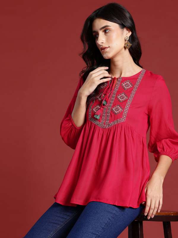 Yoke design kurtis online new arrivals