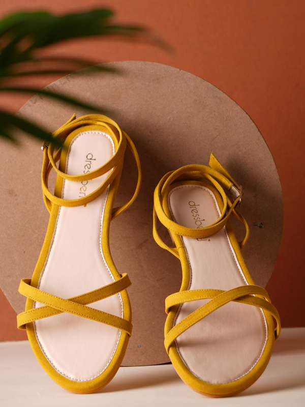 Mustard gold sandals sales