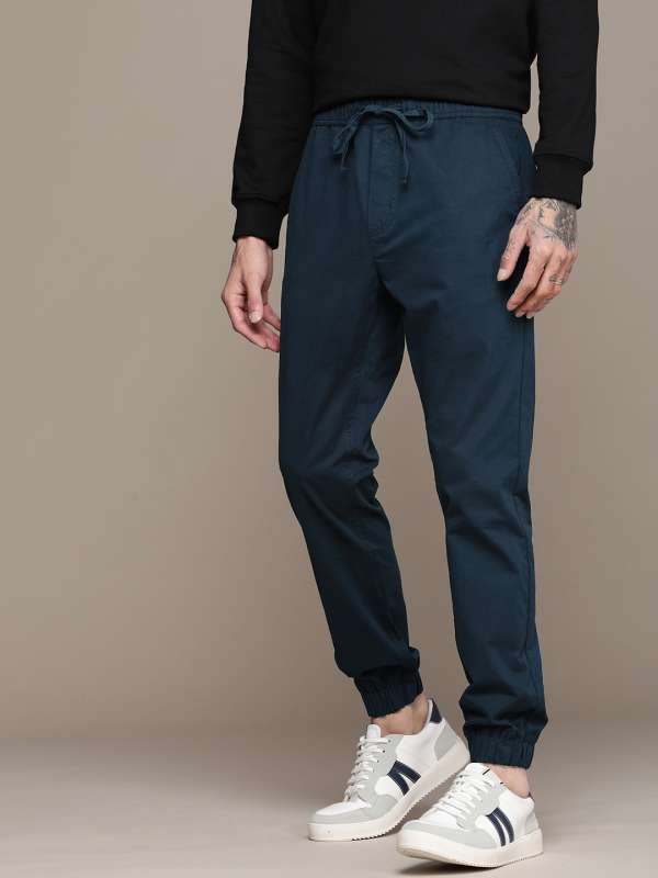 Wrogn Navy Blue Joggers Buy Wrogn Navy Blue Joggers online in India