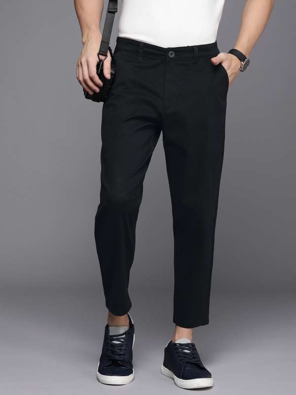 Buy MOGU AnkleLength Dress Pants for Men Slim Fit Cropped Trousers Black  36 at Amazonin