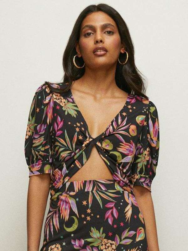 Oasis bird on sale print shirt dress