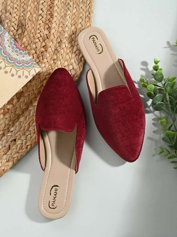 Velvet clearance flat sandals