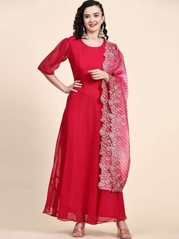 Myntra gown hot sale with dupatta