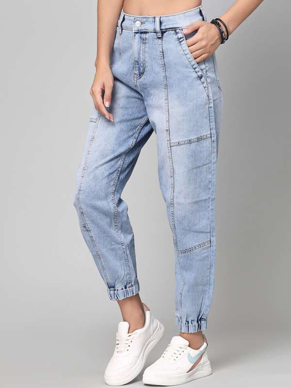 Joggers jeans top for womens myntra