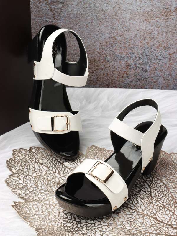 Platform sandals white deals