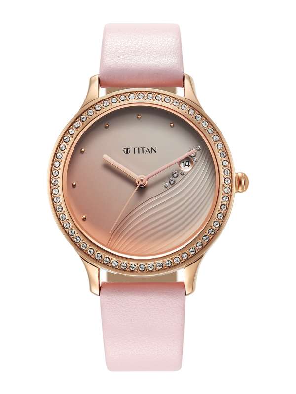Titan deals pink watch