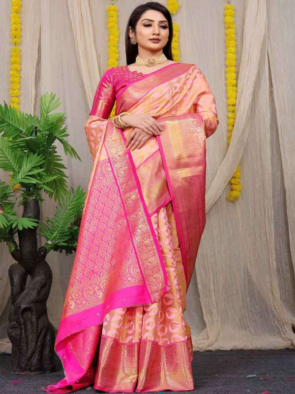 Light pink Saree Buy Trendy Light pink Saree Online in India