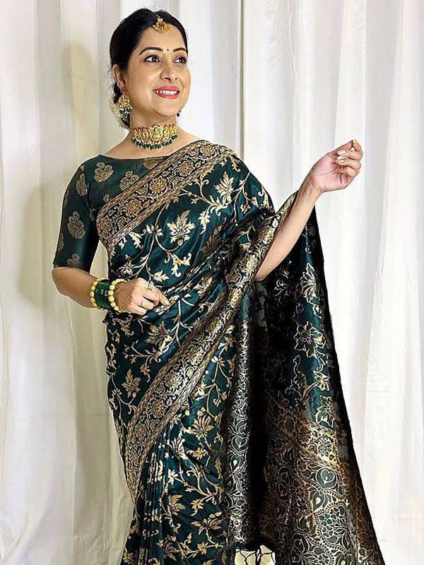 Banarasi silk online saree myntra