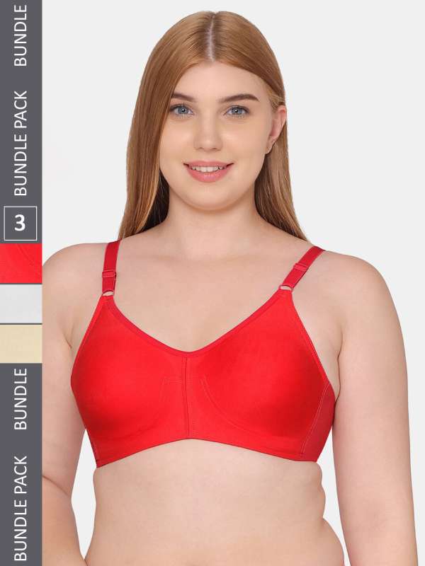 Buy Souminie Double Layered Non-Wired Full Coverage Minimiser - Red at  Rs.308 online