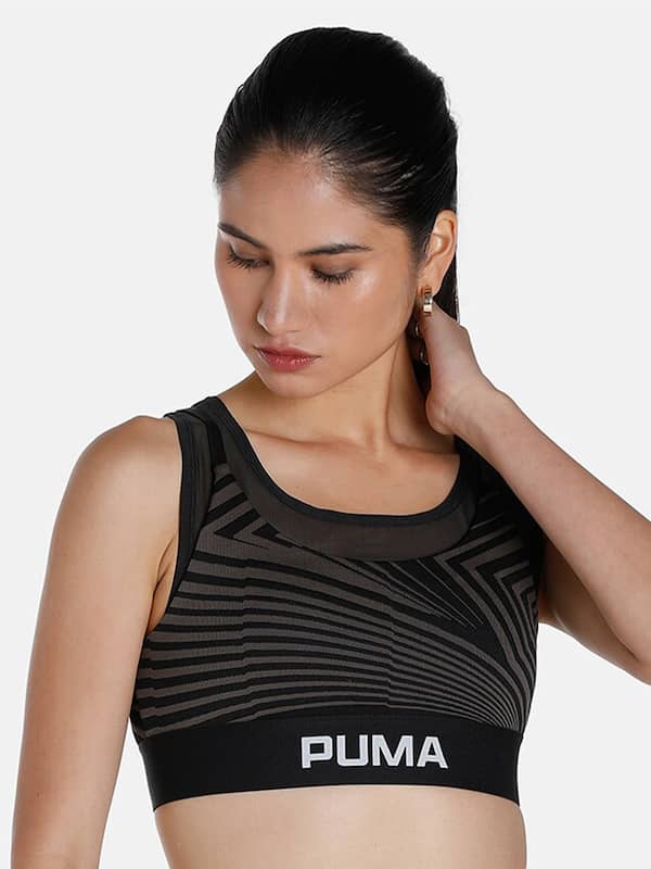 Buy Puma Feel It Bra M Black Sports Bra online