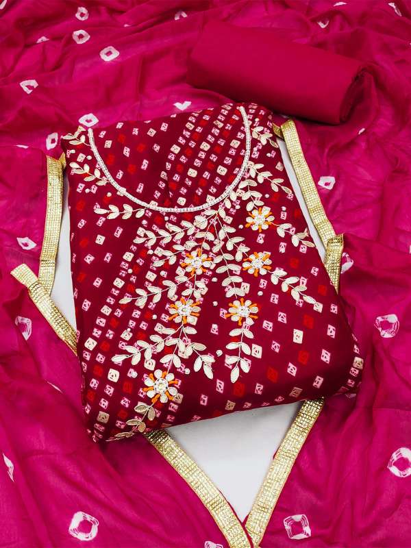 Pink Dress Material Buy Pink Dress Material online in India