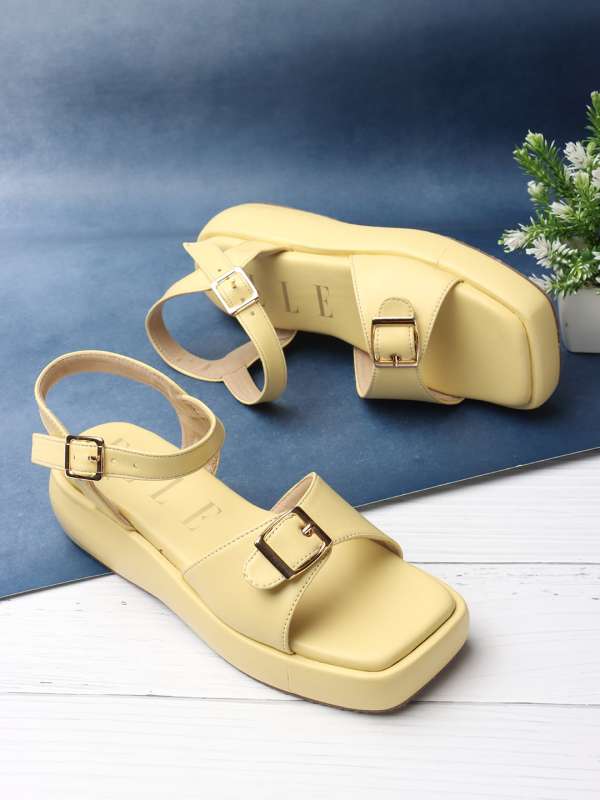 Yellow platform hotsell wedges