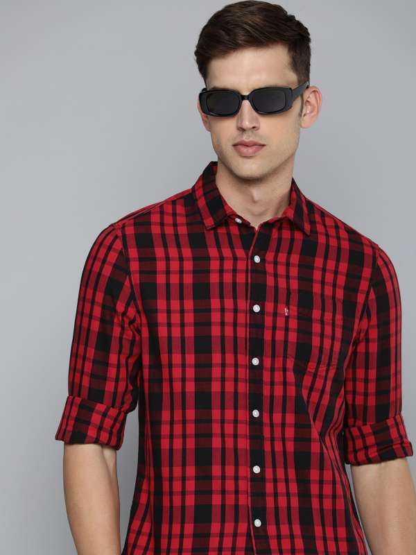 Red and black checkered shirt