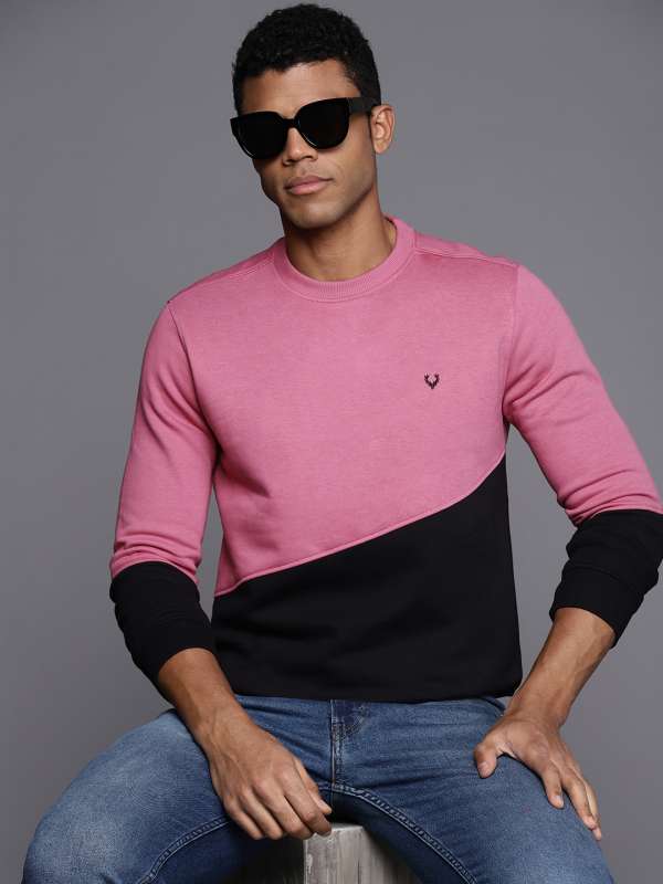 Pink sweatshirt top for men