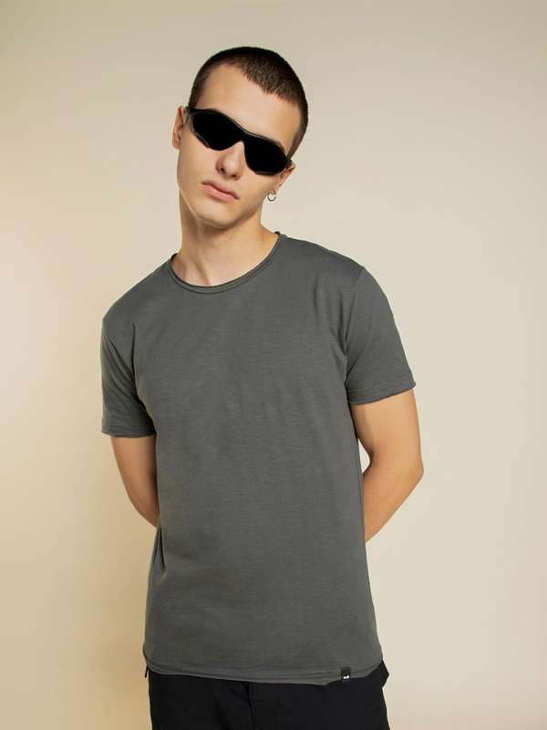 Washed Grey Tshirt - Buy Washed Grey Tshirt online in India