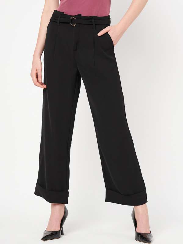 Buy Navy Trousers  Pants for Women by MADAME Online  Ajiocom
