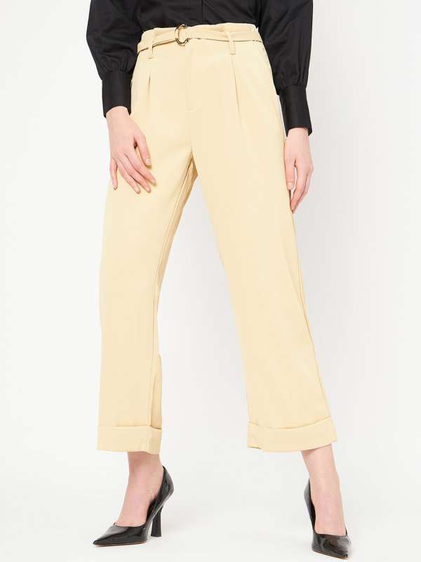 Buy MADAME Womens 4 Pocket Solid Pants  Shoppers Stop