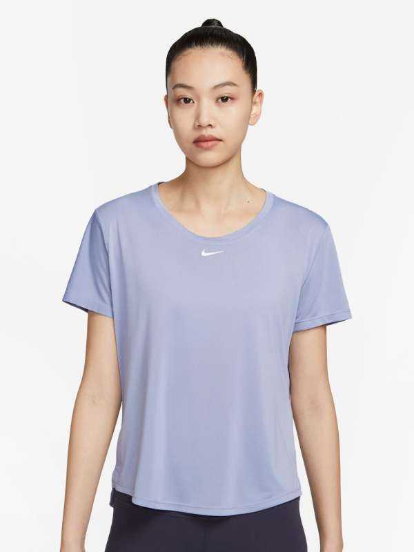 Nike blue shirt womens store
