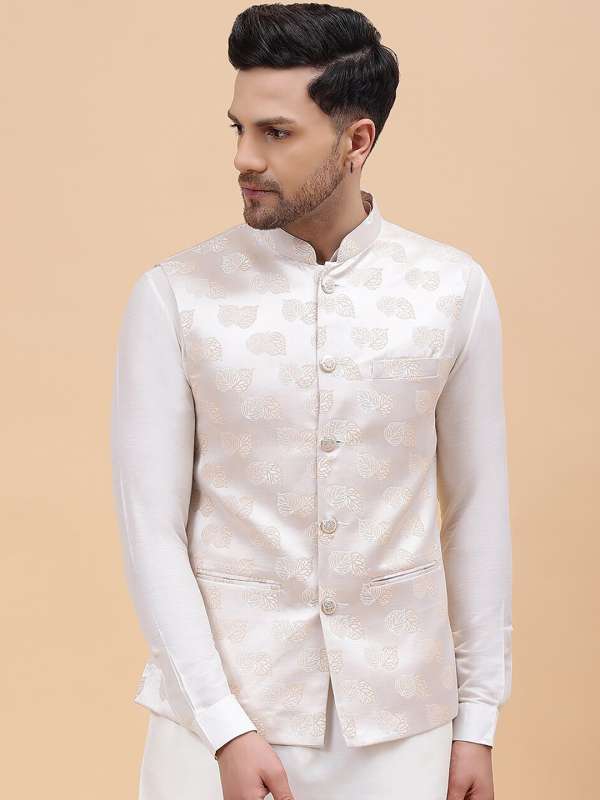 Modi jacket store on white shirt