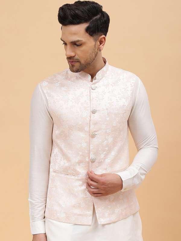 Peach Nehru Jackets Buy Peach Nehru Jackets online in India