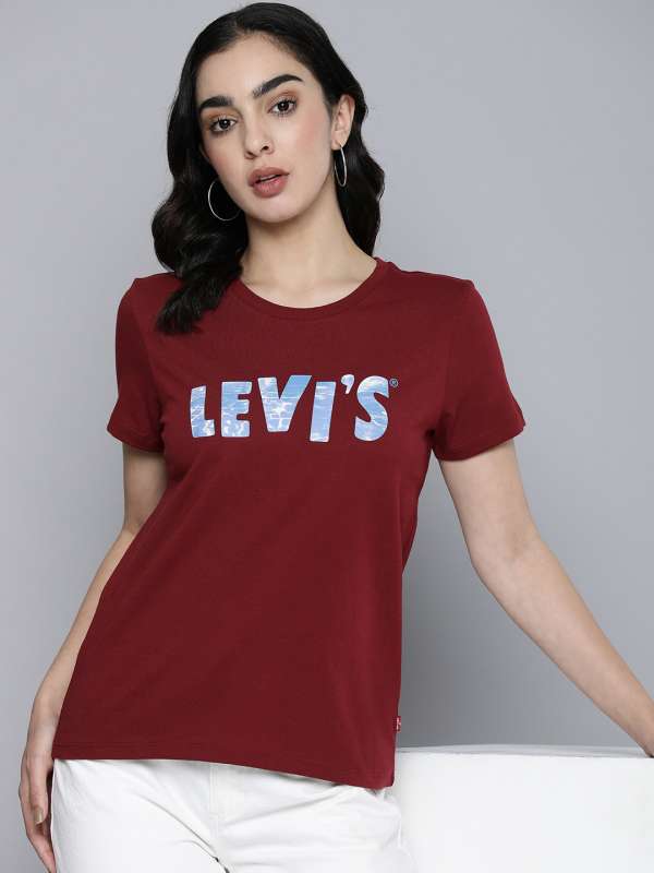 levis logo t shirt women's india