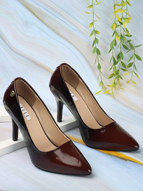 Brown high heel pumps deals