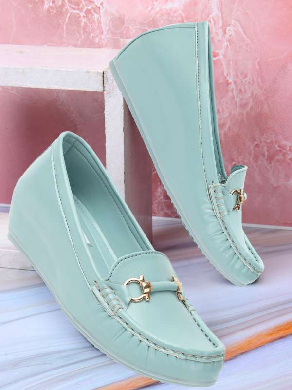 Mint green loafers best sale