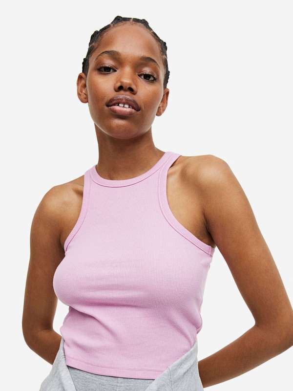 Buy Fila women sportswear fit sleeveles training crop top pink