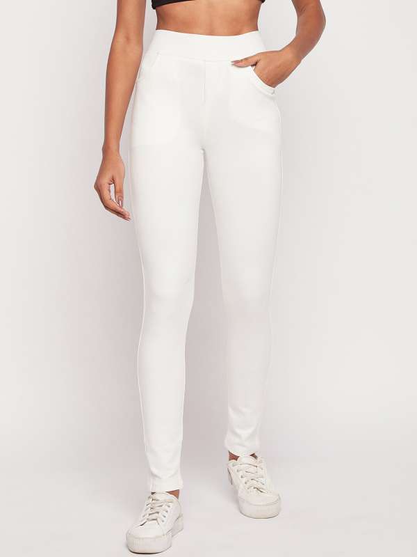 Off White Jeggings - Buy Off White Jeggings online in India