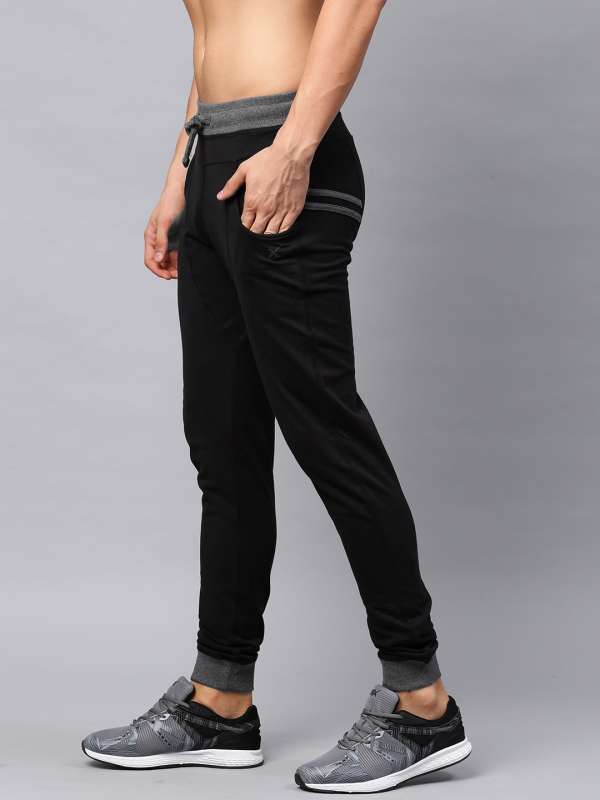 Buy WROGN Men Olive Green  Black Slim Fit Printed Joggers  Trousers for  Men 2033153  Myntra