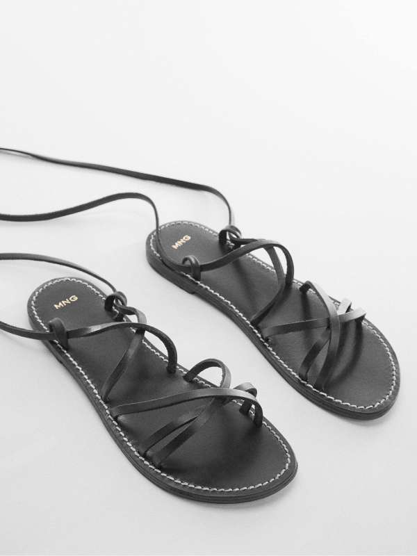Mango lace top up sandals