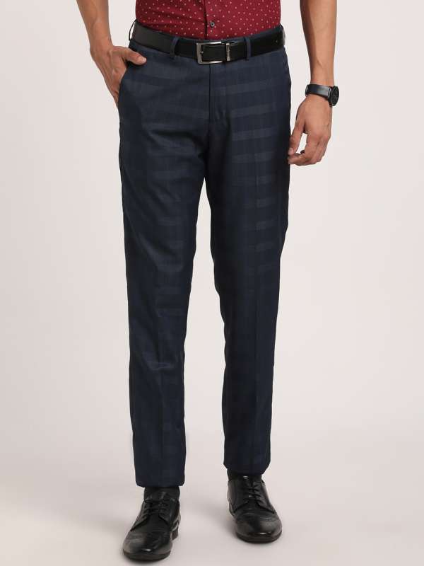 Navy Blue Skinny Trousers - Buy Navy Blue Skinny Trousers online in India