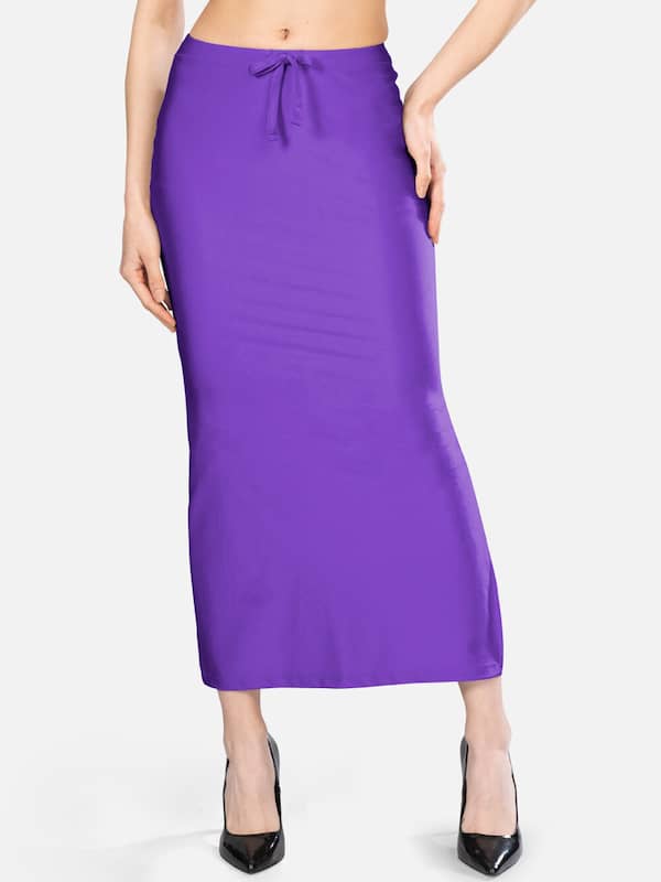 Purple lycra cotton saree shapewear - G3-WSP00029
