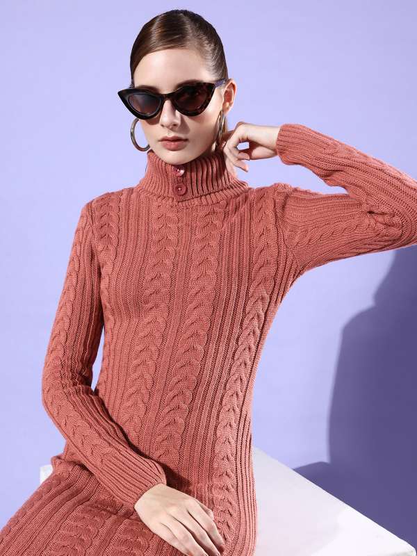 Rust jumper dress online