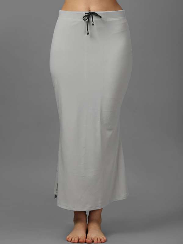 Aashita Creations Cloudy Grey Cotton Saree Shapewear/Petticoat