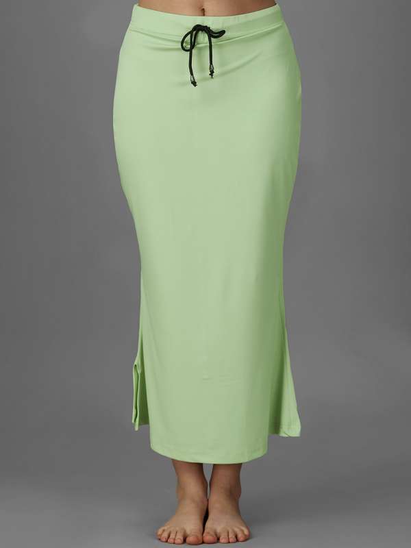 YMS SEA Green Full Elastic Waist Shapewear Petticoat : : Fashion