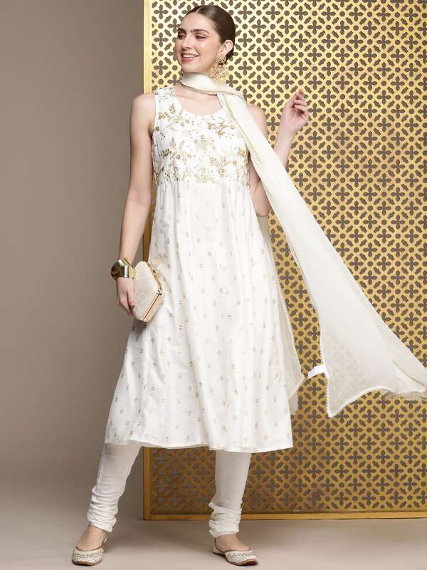 Full white churidar online shopping best sale