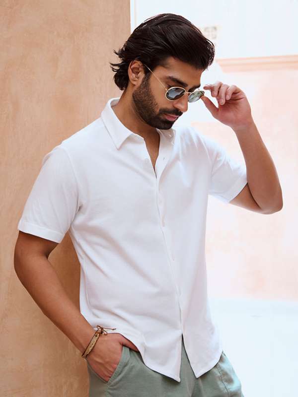 Half Sleeve White Shirt Buy Half Sleeve White Shirt online in India
