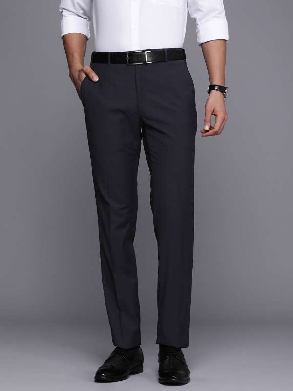Buy Raymond Dark Blue Slim Fit Trousers for Men Online @ Tata CLiQ