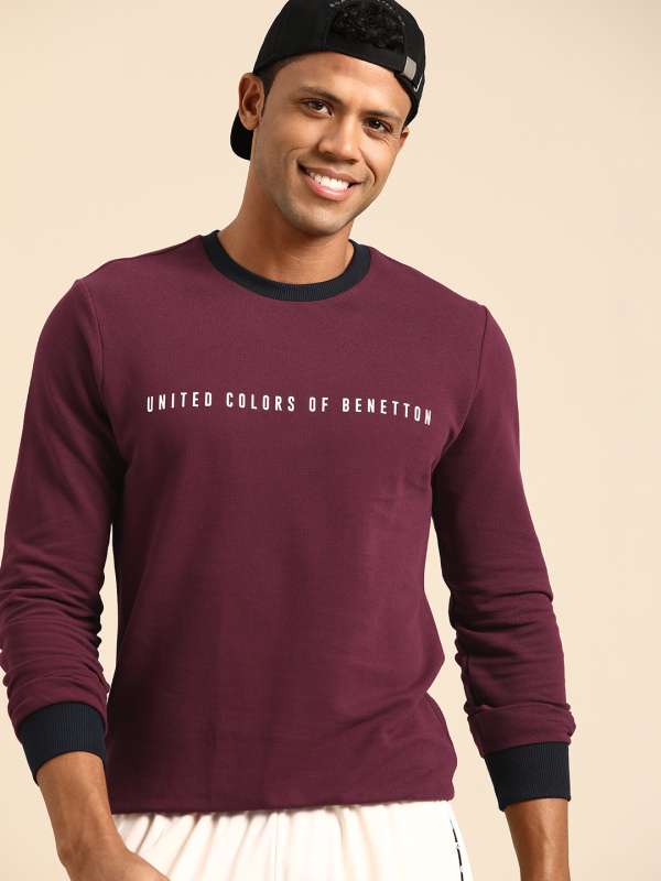 United colors of benetton men's cotton sweatshirt online