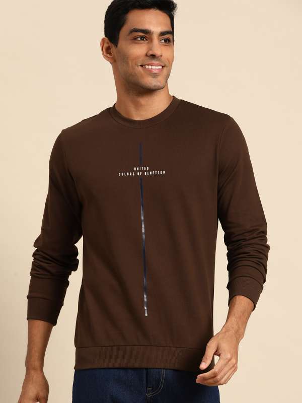 United colors of benetton full sleeve deals solid men's sweatshirt